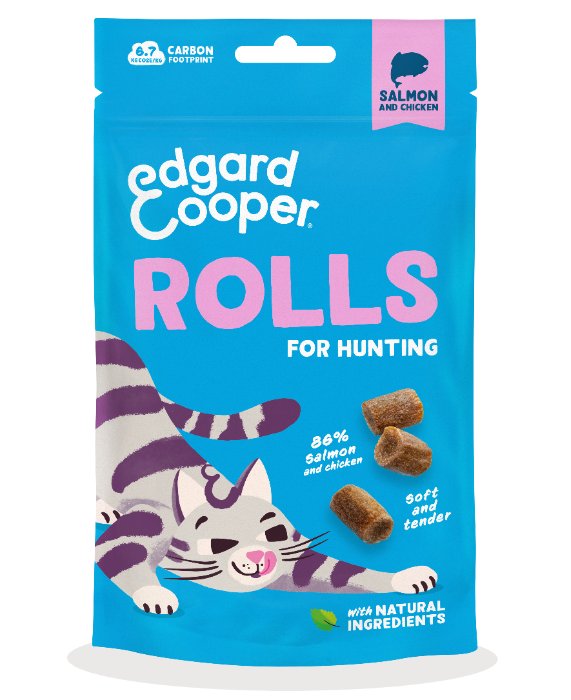 Edgard & Cooper Rolls Zalm & Kip kattensnacks 45 gram