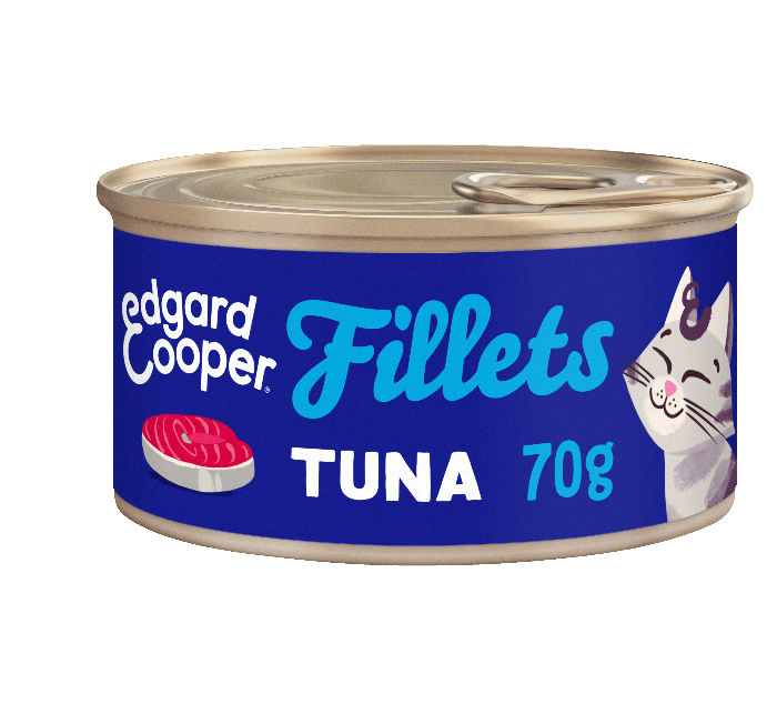 Edgard & Cooper graanvrij tonijnfilets kat natvoer blikje 70gr