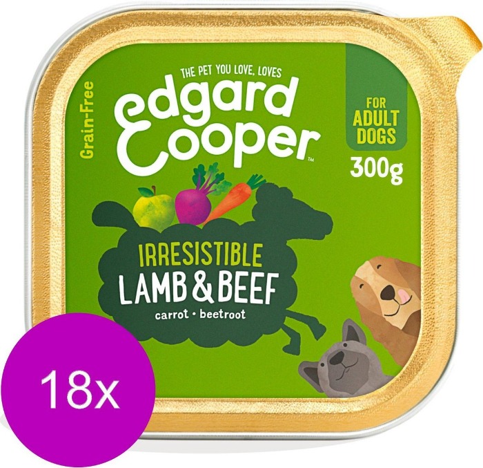 Edgard & Cooper hond Lam & Rund kuipje 18 x 300gr