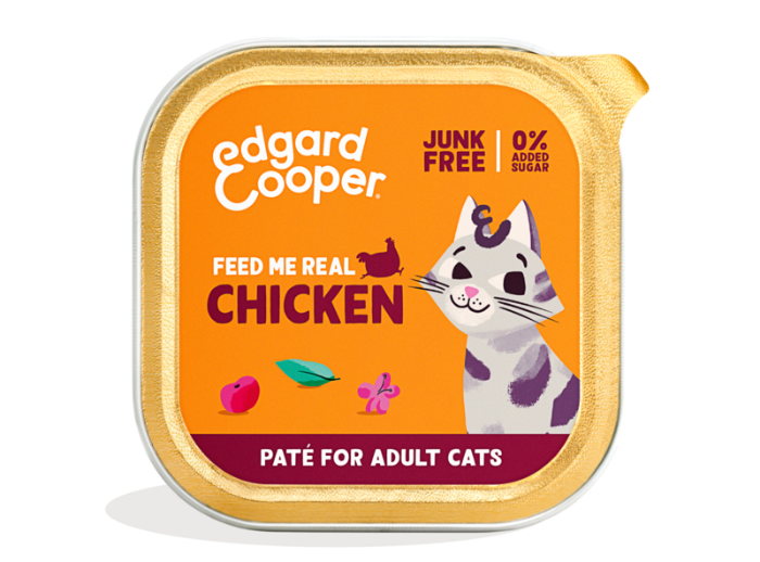 Edgard & Cooper kip paté kat natvoer kuipjes 16 x 85gr