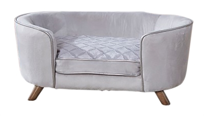Enchanted hondenmand / sofa quicksilver zilverkleurig 84x57x35