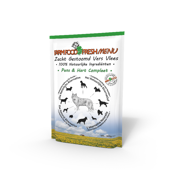 Farm Food Fresh Menu honden natvoer Pens&Hart 300gr