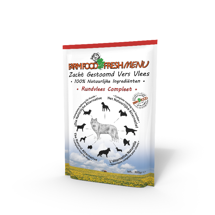 Farm Food Fresh Menu honden natvoer Rundvlees 300gr