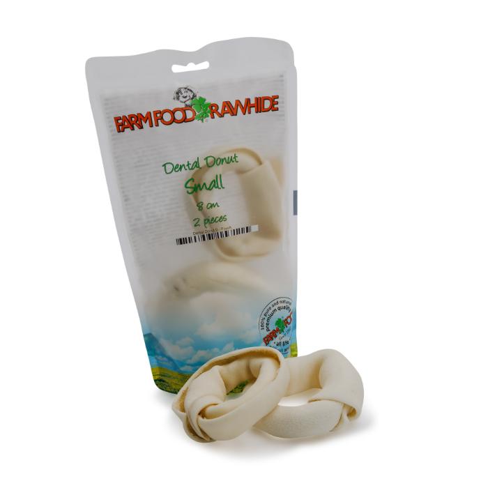 Farm Food Rawhide Dental Donut Rund hondensnack S Ø 8cm 2 stuks