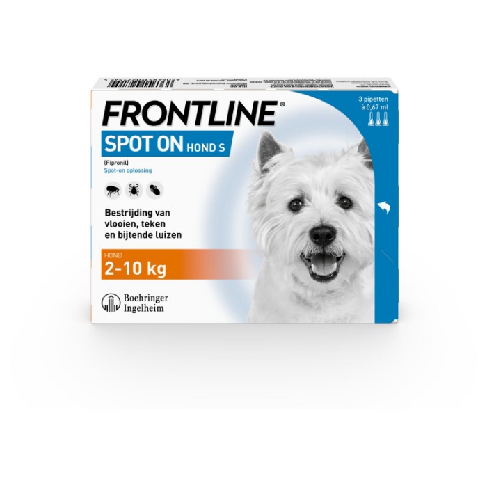 Frontline Spot On 1 Small Hond Small - Anti vlooien en tekenmiddel - 3 pip