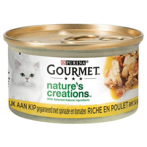 GOURMET Nature's Creations Kip kattenvoer nat 85gr