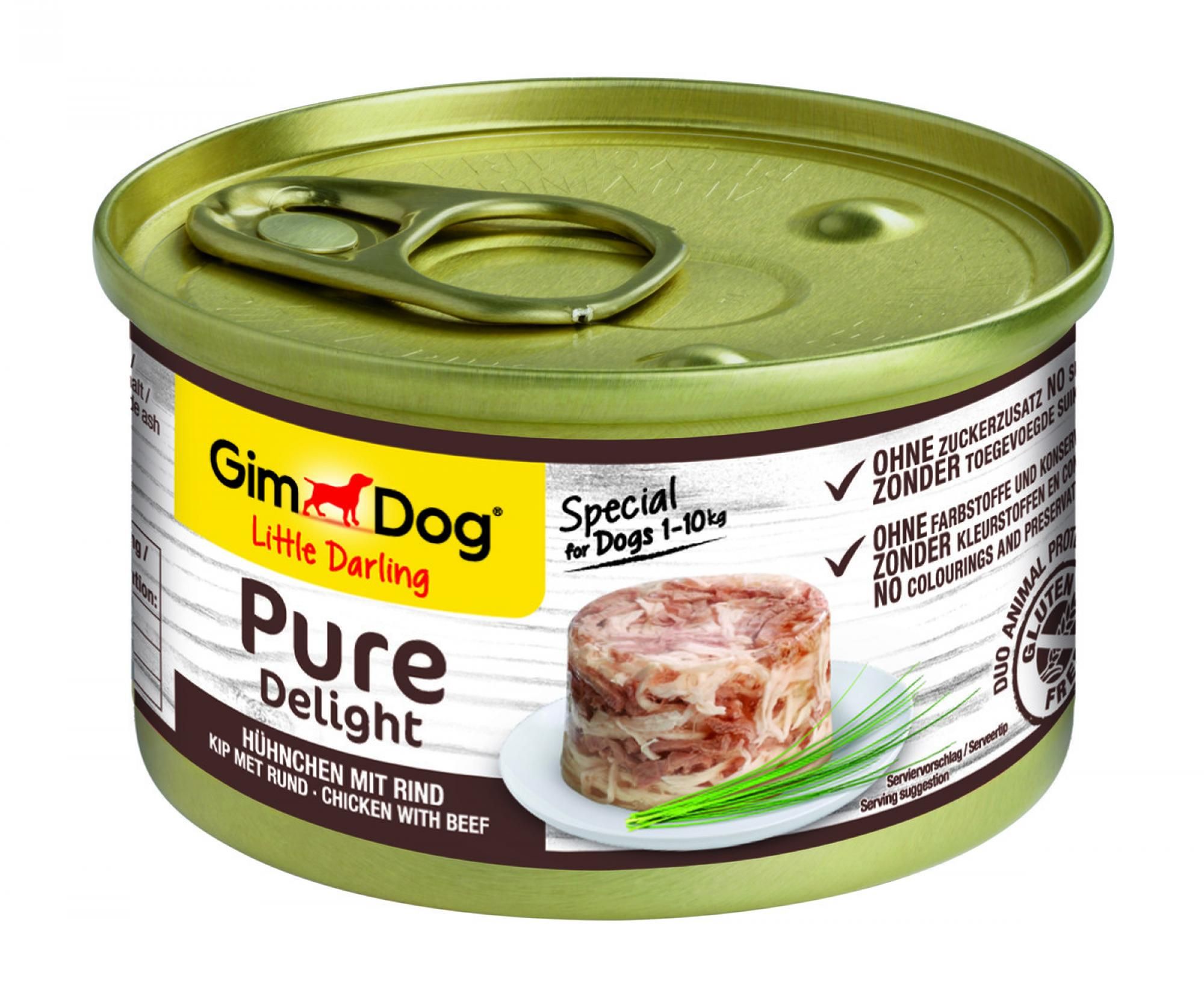 Gimdog Pure Delight Kip met Rund 85gr