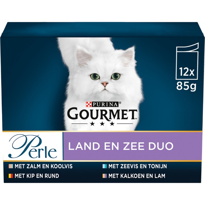 Gourmet Perle Duo Land & Zee kattenvoer 12x85 gr