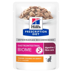 Hill's Prescription Diet Gastrointestinal Biome kattenvoer met Kip 12x85gr