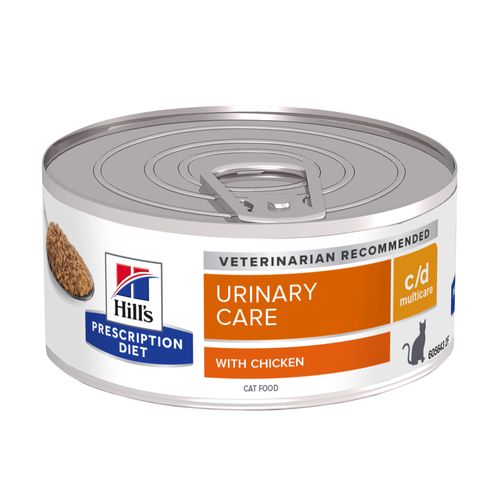 Hill&apos;s Prescription Diet C/D Multicare Urinary Care kattenvoer nat met Kip 156g blik
