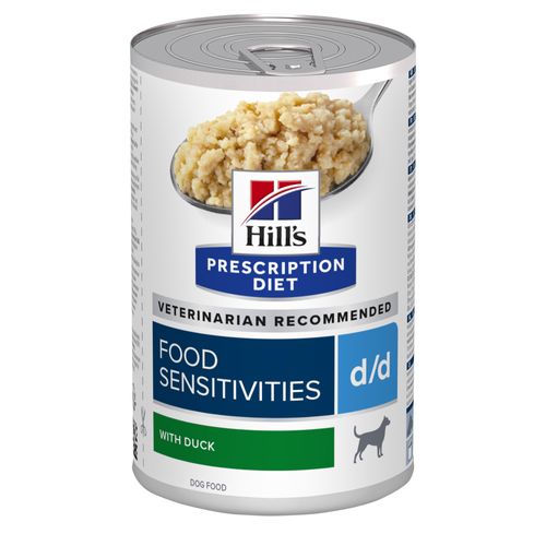 Hill's Prescription Diet D/D Food Sensitivities hondenvoer nat 370g blik