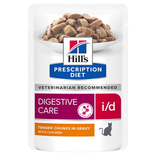 Hill&apos;s Prescription Diet I/D Digestive Care Kat Natvoer met Kip 12x85g maaltijdzakje multipack