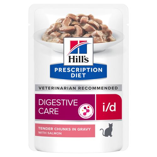 Hill&apos;s Prescription Diet I/D Digestive Care kattenvoer nat met Zalm 12x85g maaltijdzakje multipack