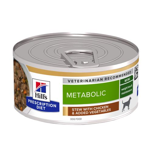 Hill's Prescription Diet Metabolic Weight Management Stoofpotje hond met Kip & Groenten 24x156g blik