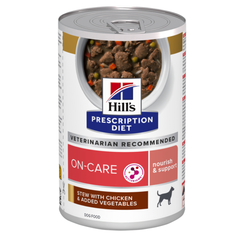 Hill's Prescription Diet ON-Care Stoofpotje met Kip & toegevoegde Groenten natvoer hond 12x354gr