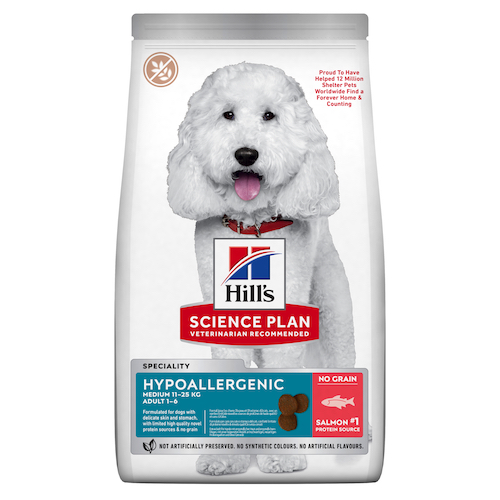 Hill&apos;s Science Plan Hond Adult Hypoallergenic Medium Zalm 2