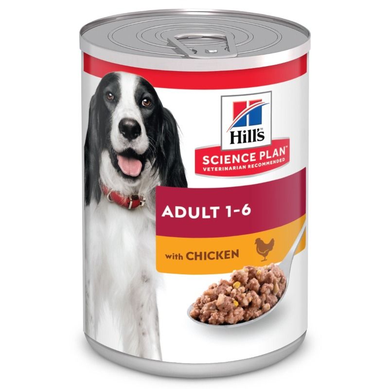 Hill's Science Plan Hond Adult Natvoer Kip 12 x 370g blik