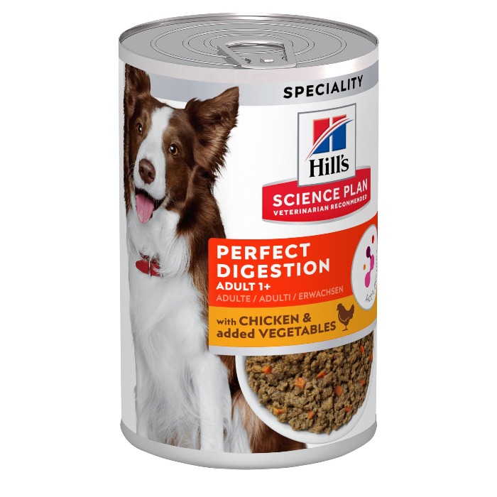Hill's Science Plan Hond Adult Perfect Digestion Natvoer Kip 12x363g