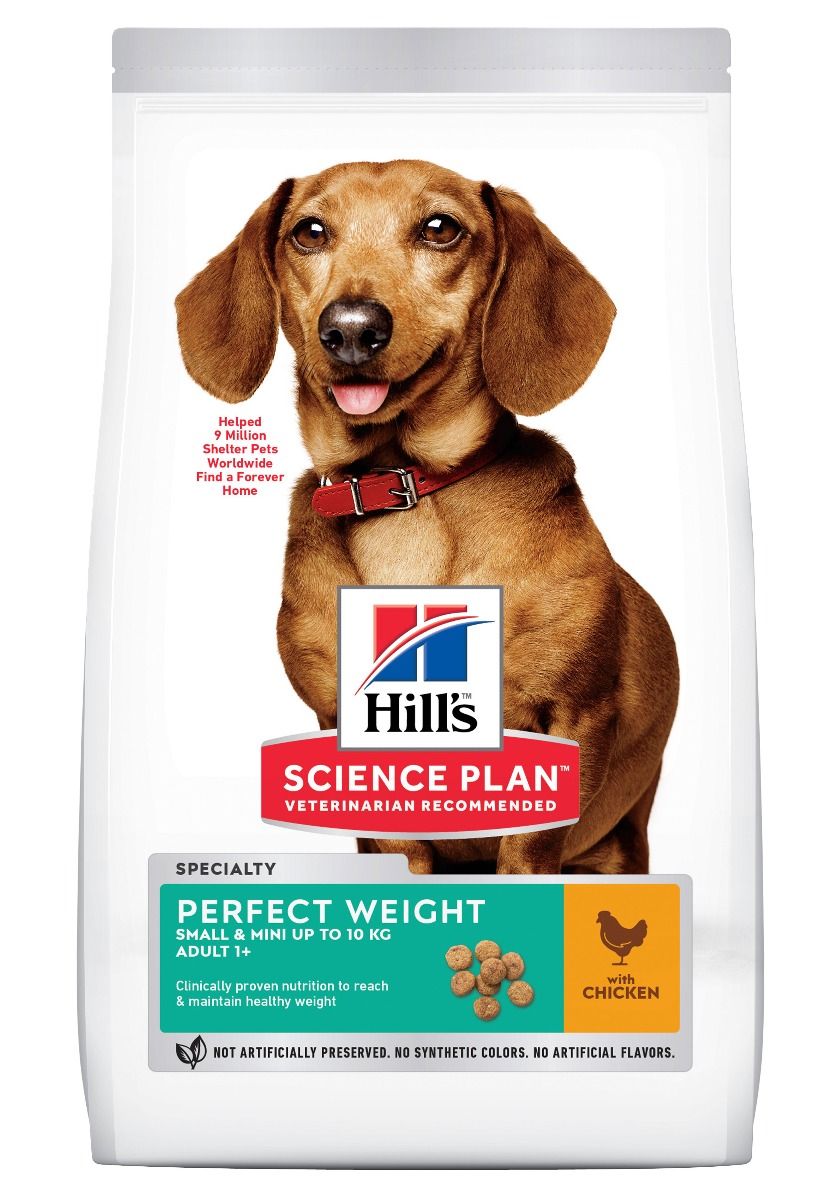 Hill&apos;s Science Plan Hond Adult Perfect Weight Small&Mini Kip 6kg