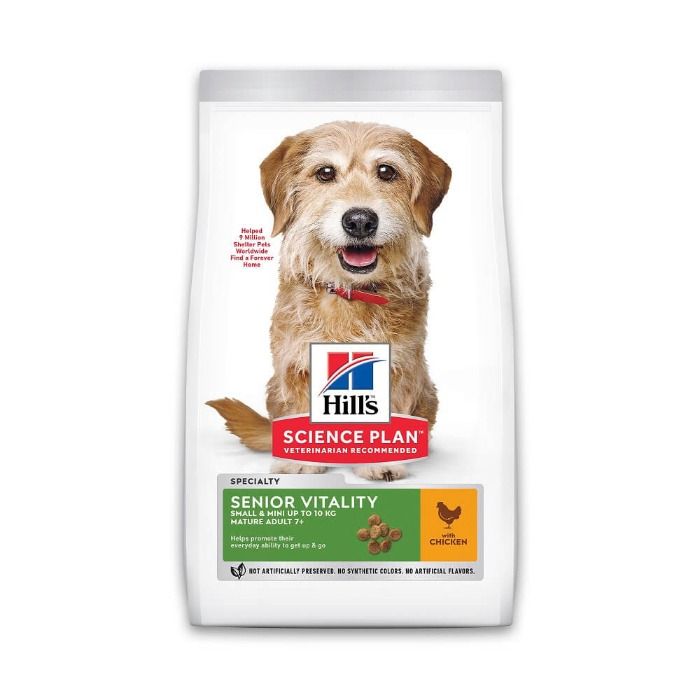 Hill&apos;s Science Plan Hond Mature Adult Senior Vitality Small&Mini Kip 6kg