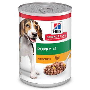 Hill's Science Plan Hond Puppy Natvoer Kip 12 x 370g blik