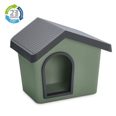 Imac hondenhok zeus 50 2nd life gerecycled groen 53x46x47