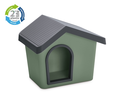 Imac hondenhok zeus 70 2nd life gerecycled groen 72x62x62