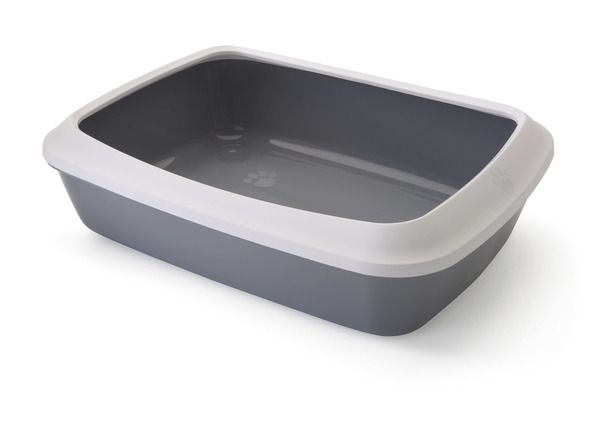 Kattenbak Iriz grijs Small 42x31x12