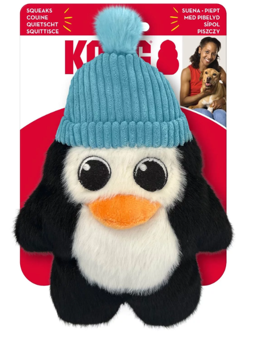Kong Holiday Kerst Snuzzles small pinguin hond
