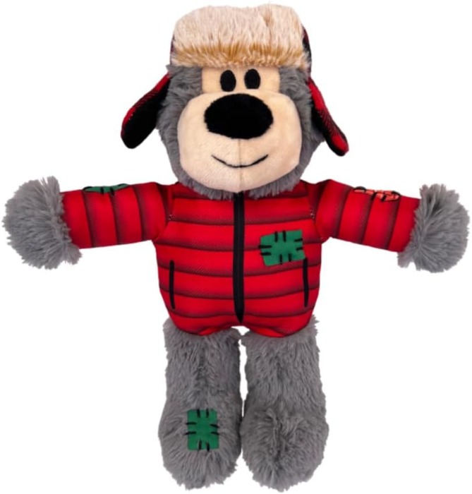 Kong Holiday Wild Knot Bear Grijs Md/Lg hondenspeelgoed