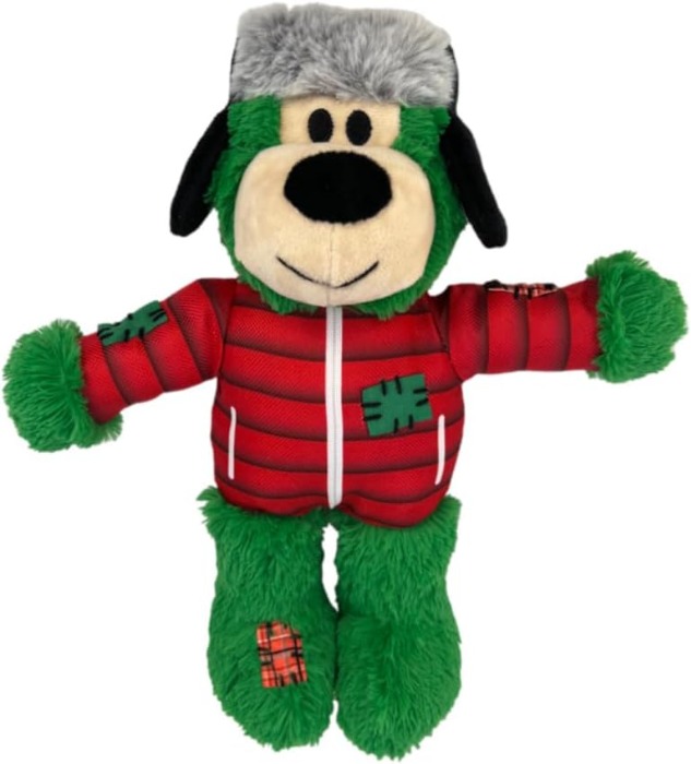 Kong Holiday Wild Knot Bear Groen Md/Lg hondenspeelgoed