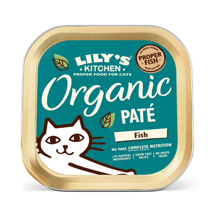 Lily&apos;s Kitchen Organic Paté met Vis natvoer kat 19 x 85 gram