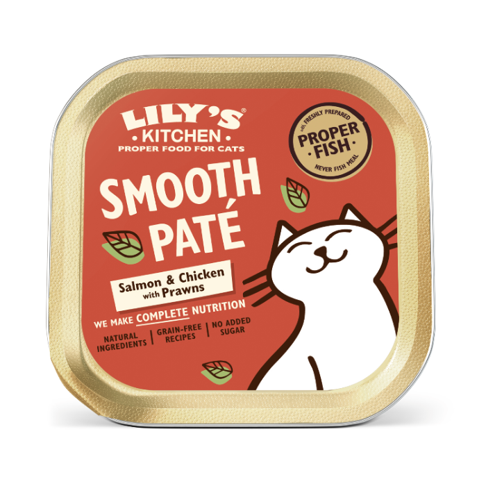 Lily&apos;s Kitchen Paté met Zalm en Kip natvoer kat 19 x 85 gram