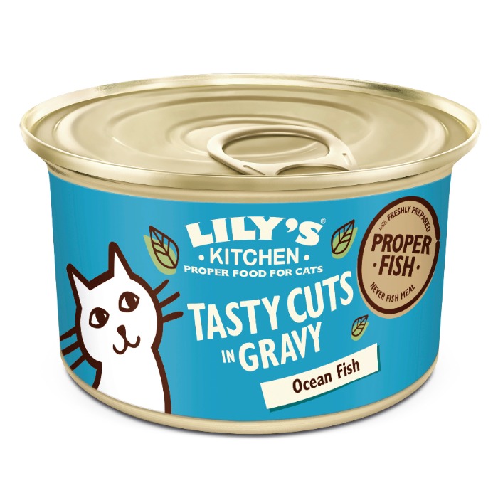 Lily&apos;s Kitchen Tasty Cuts in Saus met Oceaanvis kattenvoer nat 85 gr
