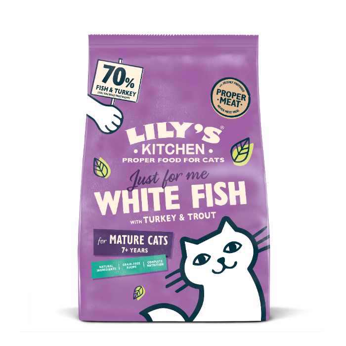 Lily&apos;s Kitchen met Witvis/Kalkoen Senior kattenvoer 800 gram