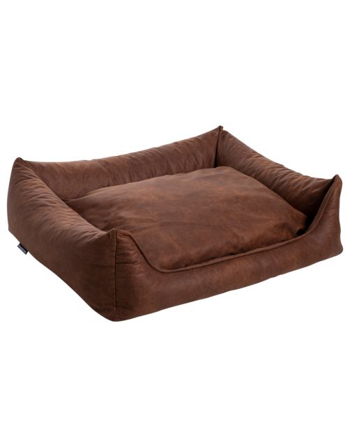 MaxxNobel Orthopedische Sofa lederlook/teddy Cognac Xlarge 120x85 cm