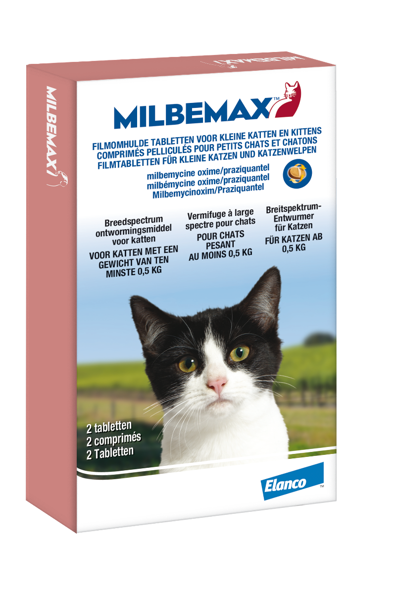 Milbemax ontworming kleine kat en kittens tot 2 kilo