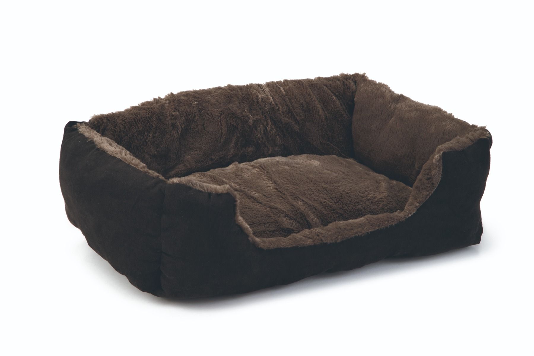 Pluche Ligbed Baboo Zwart/Taupe