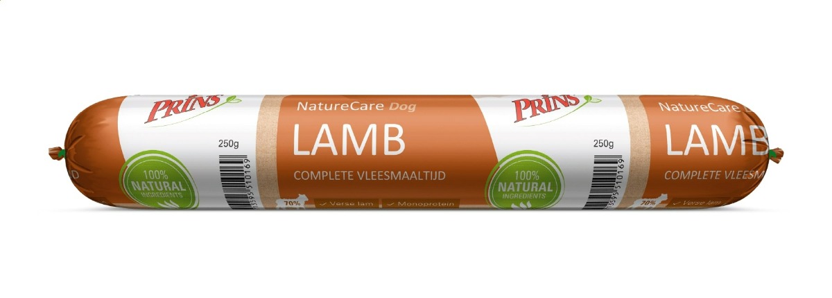 Prins NatureCare Lam hondenvoer worst 250gr