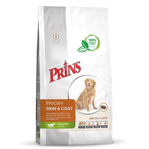 Prins Procare Graanvrij Skin&Coat hondenvoer 12kg