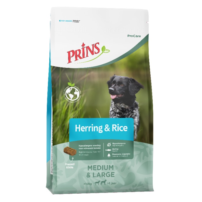 Prins Procare Hypoallergenic Haring&Rijst hondenvoer 12kg