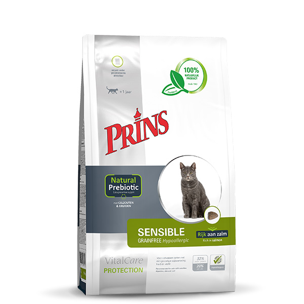 Prins Vitalcare Protection Sensible Graanvrij Hypoallergenic kattenvoer 1