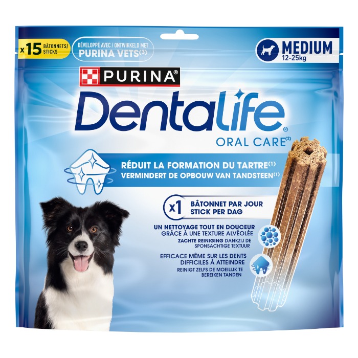 Purina Dentalife Daily Oral Care Medium kauwsnacks hond 15 stuks