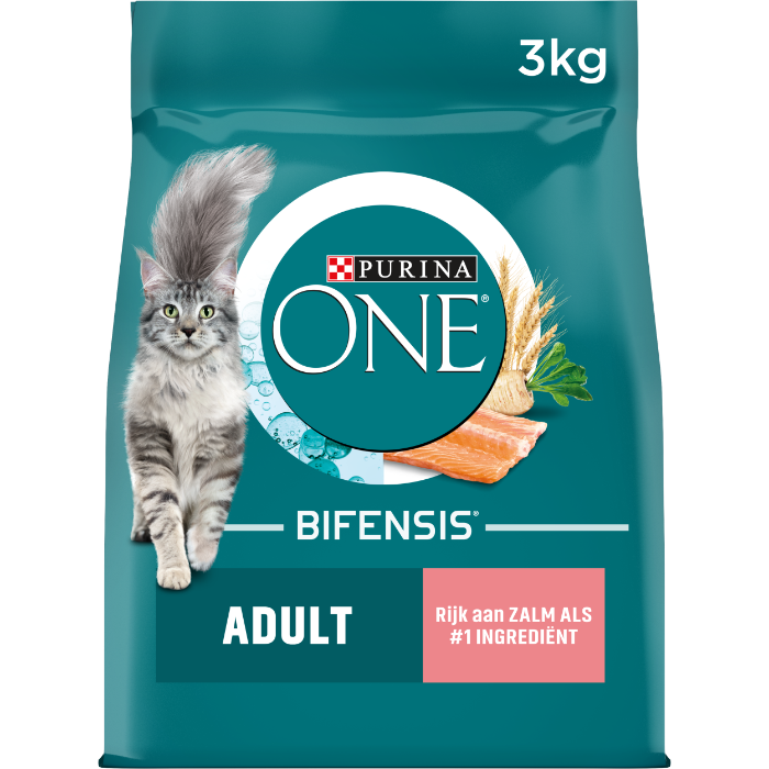 Purina One Adult Zalm/Volkoren Granen 3kg