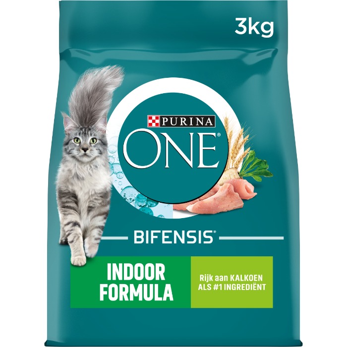 Purina One Indoor Formula Cat Kalkoen 3kg