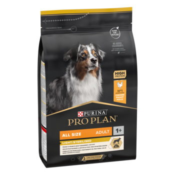 Purina Pro Plan All sizes Adult Light/Sterilised 3kg Kip
