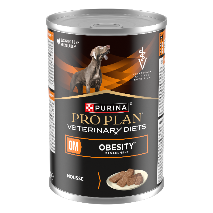 Purina Pro Plan Veterinary Diets Canine OM Obesity Management Mouse natvoer hond 12x400gr