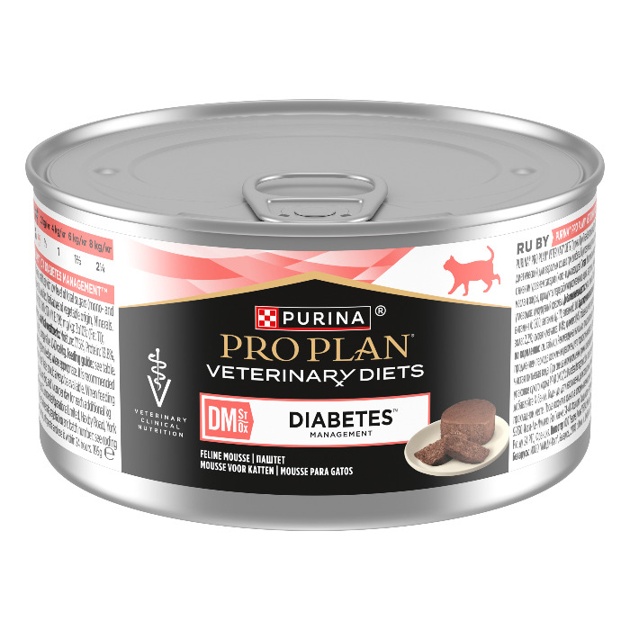 Purina Pro Plan Veterinary Diets Feline DM St/Ox Diabetes Management Mousse natvoer kat 195 gram
