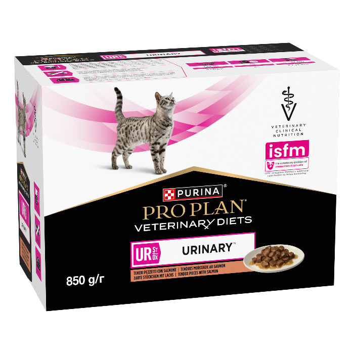 Purina Pro Plan Veterinary Diets UR St/Ox Urinary Zalm natvoer kat (10 x 85 gram)