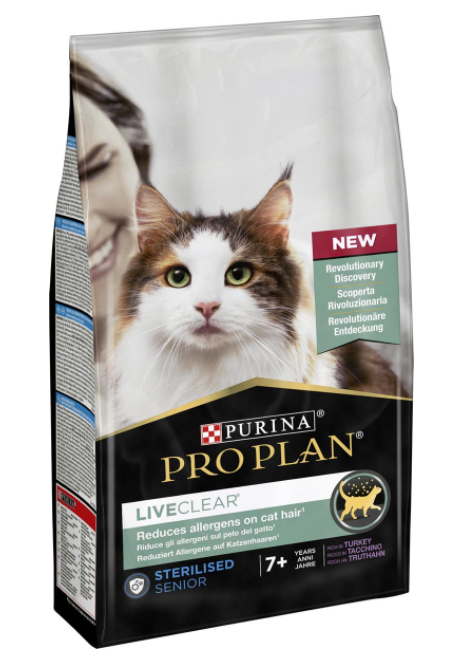 Purina Pro Plan liveclear sterilised kalkoen 7+ kat 1